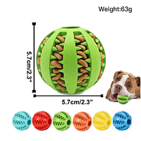 Distributeur de friandises avec logo personnalisé, jouet interactif pour chien, durable, sans BPA, en silicone de qualité alimentaire, balles à mâcher rebondissantes pour animaux de compagnie
