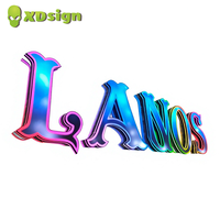 Lettres lumineuses 3D LED personnalisées à changement de couleur RGB rapide, étanches IPX7, pour publicité extérieure, éclairage commercial