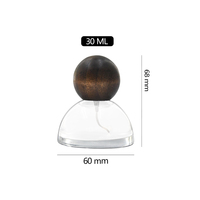 Flacon de Parfum Cône à Bouchon Boule 30 ML, Flacon Vaporisateur en Verre Portable à Baïonnette pour Parfum