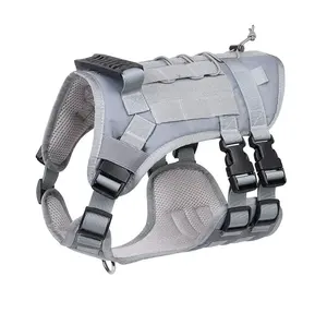 ชุดเสื้อกั๊กสายรัดไนลอนยุทธวิธีปรับได้สำหรับสุนัขขนาดใหญ่ปรับได้ทนทานสำหรับการฝึกล่าสัตว์สัตว์เลี้ยงลายสก๊อตสะท้อนแสง - Product Image 6