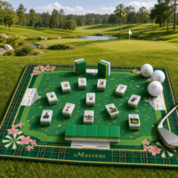 Jeu de tuiles de mahjong en acrylique moderne, design sur le thème du golf, portable, résistant à l'eau, pour une utilisation en extérieur, directement de l'usine, faible MOQ, original
