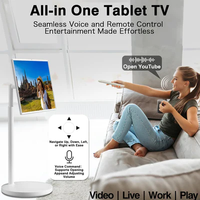 TV Layar Sentuh Portabel 360SPB 32 Inci dengan Roda dan Kamera Terintegrasi, Layar Android Pintar 4K untuk Penggunaan di Rumah, Gym, dan Bisnis