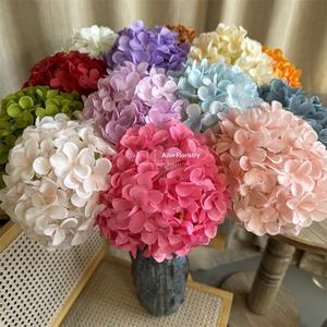 KEWEI-H004 Flor <span class=keywords><strong>de</strong></span> Hortensia <span class=keywords><strong>de</strong></span> Seda Pentagonal Individual, Arreglo Floral para Boda, Flor <span class=keywords><strong>de</strong></span> Hortensia Artificial Rosa Intenso - Product Image 4