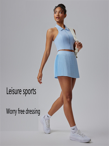 Rok Pickleball Wanita Custom Logo Grosir OEM Label Pribadi Dicetak Bahan Spandex/Polyester Bernapas Cepat Kering - Product Image 5