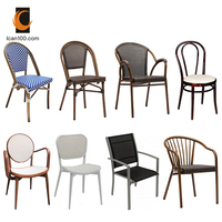 Coussins de chaise de salle à manger chinois, tissu métallique, chaise à dossier haut, meubles, chaises de Restaurant