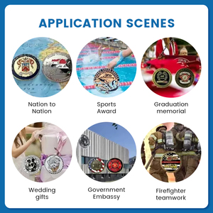 Производитель, металлическая монета на заказ, без минимального литья под давлением, 3D пустые эмалевые монеты евро, сувенирная монета для вызова - Product Image 5