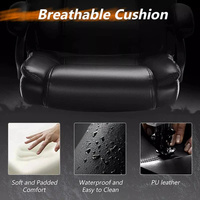 Chaise de bureau ergonomique 500lbs chaise de direction en cuir PU à dossier haut robuste grande et grande meilleure chaise de bureau pour les maux de dos