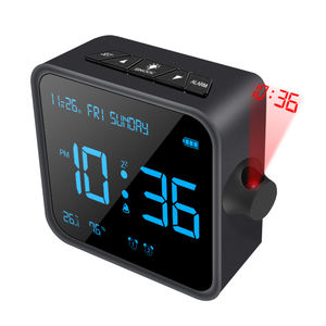 Thermomètre à <span class=keywords><strong>projection</strong></span> numérique LED personnalisé hygromètre horloge design moderne réveils électroniques à écran incurvé <span class=keywords><strong>de</strong></span> bureau - Product Image 6