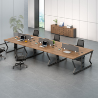 Bureau modulaire moderne blanc bon marché Design bureau d'ordinateur bureau d'étude Table de travail avec étagères à 4 niveaux