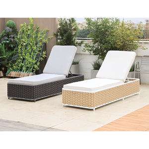 <span class=keywords><strong>Tumbona</strong></span> de <span class=keywords><strong>aluminio</strong></span> de cuerda para piscina de ocio marrón para piscina al aire libre para jardín, restaurante, piscina de Hotel - Product Image 4