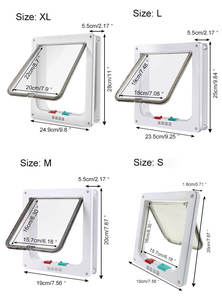 एक्सल आकार undestable पालतू पालतू fगोद सफेद बिल्ली के दरवाजे के लिए 4 तरीके - Product Image 5
