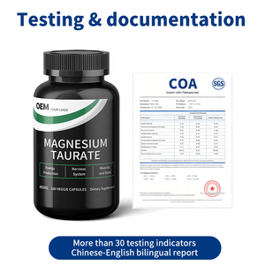 Capsules de Taurate de Magnésium Multi-Marchés Conformes aux Normes US/EU |   Étiquettes multilingues et documents d'importation pour les clients soumis à une conformité stricte - Product Image 2