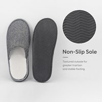 Chaussons d'hôtel jetables en tissu sergé de haute qualité, antidérapants en EVA, à bout fermé, pour hôtels, complexes hôteliers et salles de bain, fournitures pour invités, vente en gros