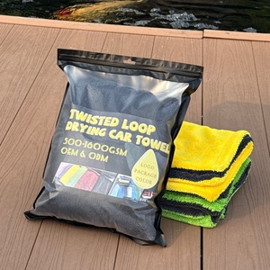 Big Wholesale Drying Non-woven 1200gsm <b>Microfiber</b> <b>Towel</b> Car High Quality Twisted Loop <b>Microfiber</b> Car Drying <b>Towel</b> for Car Wash - Product Image 1