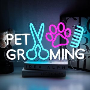 Letreros de neón LED regulables para peluquería canina, luz ambiental alimentada por USB, luz decorativa para escaparates, luz indicadora de calle, personalizada 5V - Product Image 6
