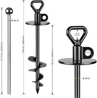 Piquet d'ancrage pour chien en acier allié, pivotant à 360°, ancre au sol robuste, grande capacité, pour cour et camping, attache pour animaux de compagnie