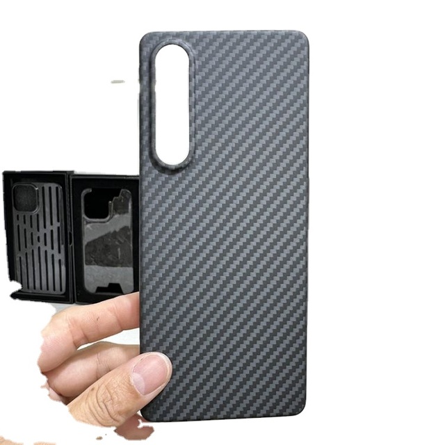 Carbon Fiber Phone case for Sony Aramid Matte Black, Light, Thin and Drop-resistant Style