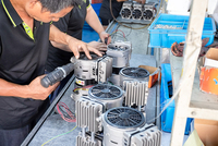 Compresseur d'air vertical à entraînement par courroie, fabriqué en Chine, 3,7 CV, 60 gallons, 175 psi, 3400 tr/min