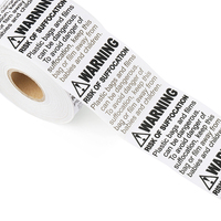Tubes transparents FBA pour enfants, décorations de sécurité Super adhésives, étiquettes d'avertissement pour les sacs en plastique