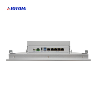 PC Panel Industri Tanpa Kipas 12,1 Inci All In One Komputer Layar Sentuh Kapasitif Multi Touch 2 LAN 6 USB 4 COM Casing Logam P12RW G
