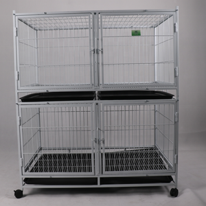 Jaula para Perros y Gatos de Acero Tubular Cuadrado de 2-3 Pisos y 6 Puertas, Jaula para Animales, Parque de Juegos - Product Image 2