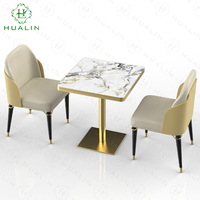Table à manger en pierre frittée de haute qualité HUALIN, table à manger en marbre, tables et chaises pour hôtel et café