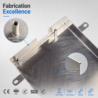 Placa de Montaje de Metal de Aluminio Cepillado Personalizada con Pestañas y Pernos para Caja de Gabinete