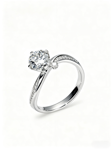Solitaire Lab Grown <span class=keywords><strong>Diamond</strong></span> Ring 4-Prong Platinum Configuração Proposta Anel de Noivado IGI <span class=keywords><strong>Certified</strong></span> Custom Made - Product Image 2