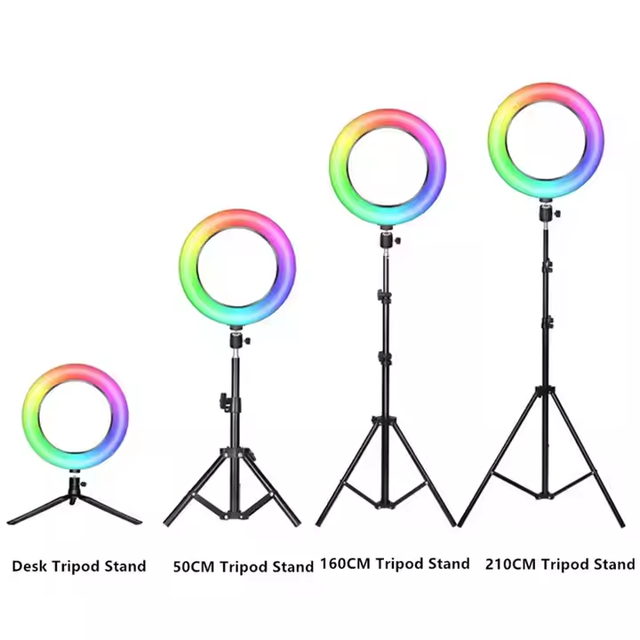 10 inches 1.6M tripod stand led live fill light mobile RGB beauty light photography tripod for makeup artist product photography