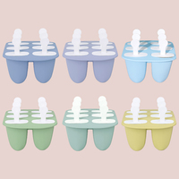 Moule à sucettes glacées en silicone écologique de qualité supérieure sans BPA, réutilisable, facile à démouler, 4/6 cavités, pour sucettes glacées maison, pour enfants et adultes