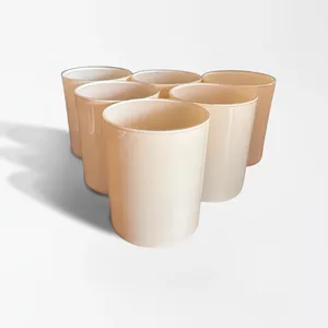 MUMHANE Juego de 6 Vasos de Vidrio Crema para Portavelas, Faroles y Frascos de Velas - Product Image 3