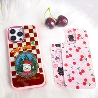 Coque de téléphone à panneau arrière magnétique remplaçable pour Iphone 17 / 17pro/17promax/17air avec le bonhomme de neige doré