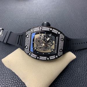 Reloj mecánico automático para hombre con esqueleto de zafiro 055 de alta calidad estilo RM, reloj de negocios de moda con incrustaciones de diamantes de lujo - Product Image 5