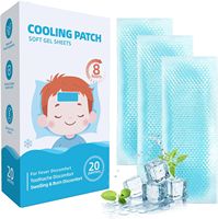 20 Patchs Refroidissants SpeedyAid pour Enfants et Adultes - Coussinets en Gel Doux pour Soulager la Fièvre, l'Inconfort et la Douleur, Apaisent les Maux de Tête