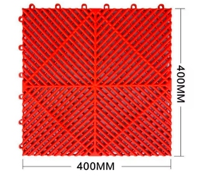 Piso de enclavamiento Garaje Baldosa de enclavamiento Piso de garaje de plástico de enclavamiento para azulejo de piso de lavado de autos - Product Image 1