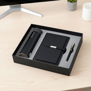 Custom Logo Luxury Corporate Gift Set Refillable Stationery <b>Notebook</b> Water Bottle Set <b>A5</b> Business Leather Thermos Cup Journal - Product Image 5