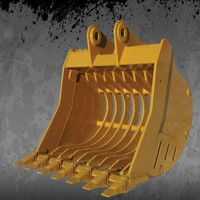 Godet squelette pour excavatrice PC200/CAT320, 0,9 m³, pour le nivellement du gravier, le tri et le criblage des matériaux, et la séparation des roches du sol.