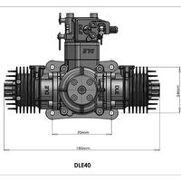 Détails sur les nouveaux moteurs DLE DLE-40cc Twin Gas avec DLE-40 d'allumage électronique