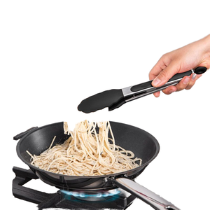 18/8 kauçuk paslanmaz çelik pişirme maşa silikon Mini hizmet klip kavrama barbekü mutfak Bpa ücretsiz Premium mutfak silikon gıda maşası - Product Image 4