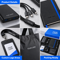 Kit promotionnel personnalisé pour salons professionnels : Power Bank, Câble, Carnet, Badge, Lanière, Sac fourre-tout – Fournisseur OEM ODM