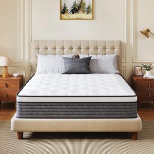 Pocket Spring <strong>Mattress</strong> King <strong>Queen</strong> Rolled up in a Box 7-Zone Pocket Spring <strong>Mattress</strong> High Density Bedroom Comfort Spring <strong>Mattress</strong> - Product Image 1