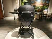 Barbecue Kamado en céramique TOPQ Série Premium 23 pouces avec rôtissoire et fumoir, idéal pour le jardin et le charbon de bois