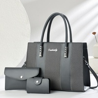 Tas Kombinasi Tiga Bagian Model Splicing, Tas Selempang Bahu Tunggal, Tas Tote Kapasitas Besar untuk Wanita