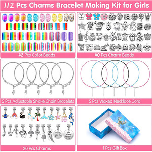 Wholesale 112pcs/set Charm Bracelet Making Set Unisex Jewellery <b>Kits</b> Gifts <b>DIY</b> Gold Plated Copper Alloy Snake Chain Bracelet - Product Image 2