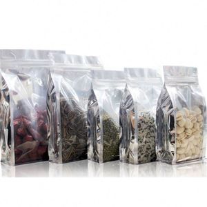 Sacs à fond plat à soufflets transparents avec fermeture éclair, personnalisables avec logo, vente directe usine 2026, pack promotionnel - Product Image 2