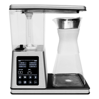 Cafetera Eléctrica Inteligente Automática, Programable, con Pantalla Digital, de Acero Inoxidable, para 3 Tazas, para Hogar y Hotel