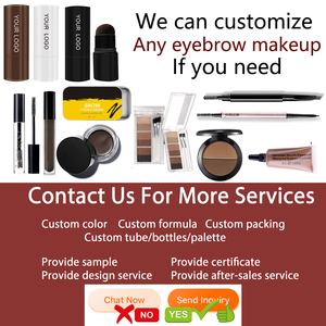 PAS DE LOGO OU Faites votre LOGO HOT Kit de pochoirs à sourcils noirs Marron imperméable longue durée pour un sourcil parfait - Product Image 6