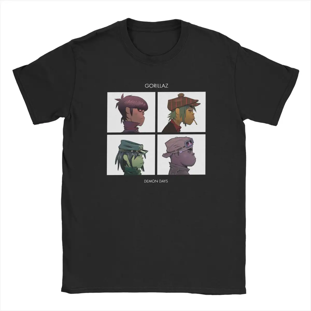 Grappige Muziekband Gorillaz Demon Dagen Jongen Gek T-Shirts Met Ronde Hals En Korte Mouw Casual Grafische T-Shirts Heren Dames T-Shirts