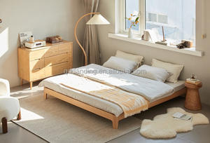 F8016 Cama de Madera Tatami Estilo Nórdico Minimalista de Roble Macizo para Dormitorio - Product Image 6