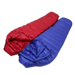 Saco de dormir tipo momia para adultos, para clima frío, de nailon, resistente al viento, ultraligero, cálido, para acampar al aire libre, con bolsillo interno para teléfono. - Product Image 2